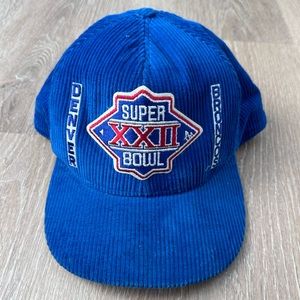 Vintage‎ 80's Denver Broncos Super Bowl Hat|Blue Corduroy|Snapback